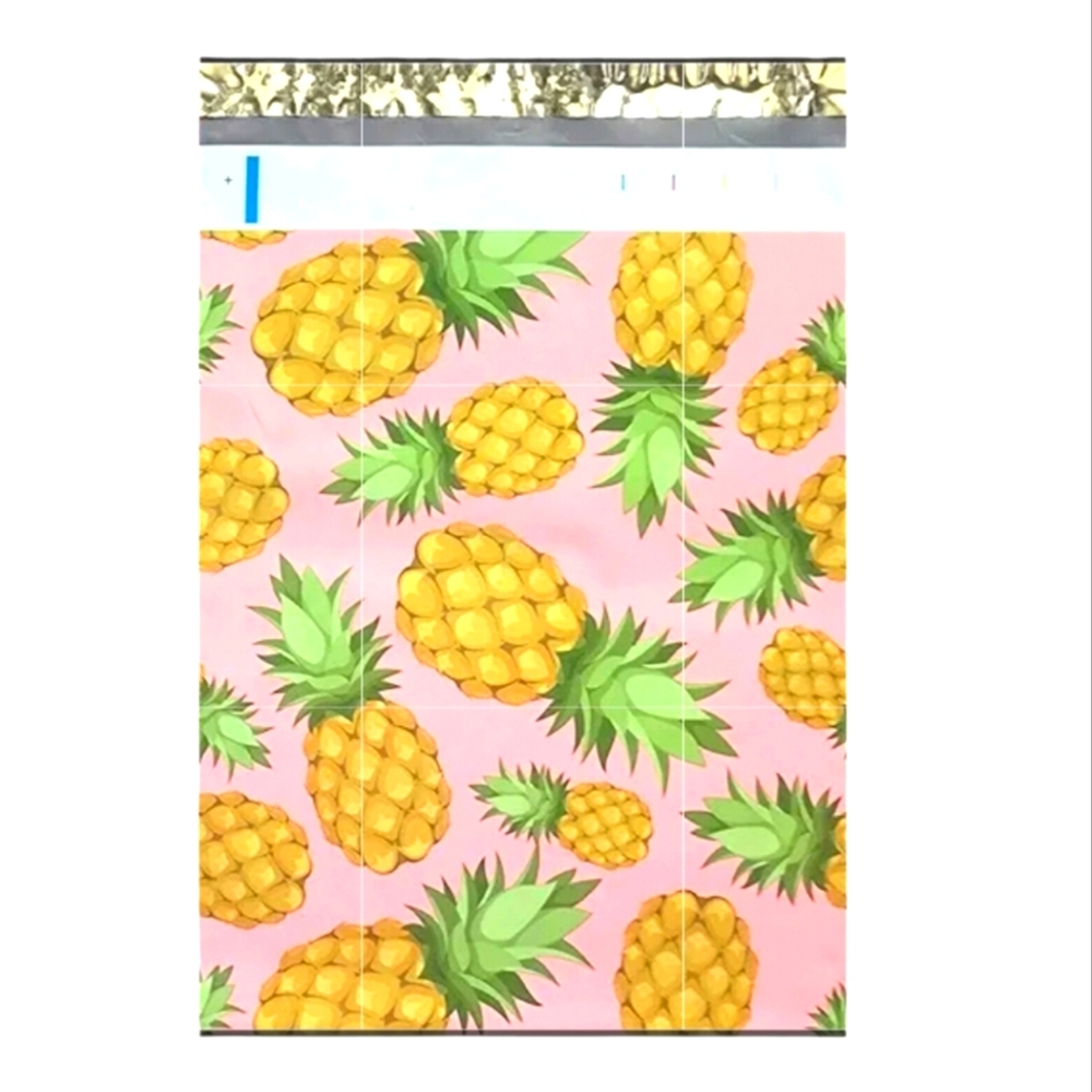 (20) Pink Pineapple Print Self Seal Poly Mailers | 6" x 9"